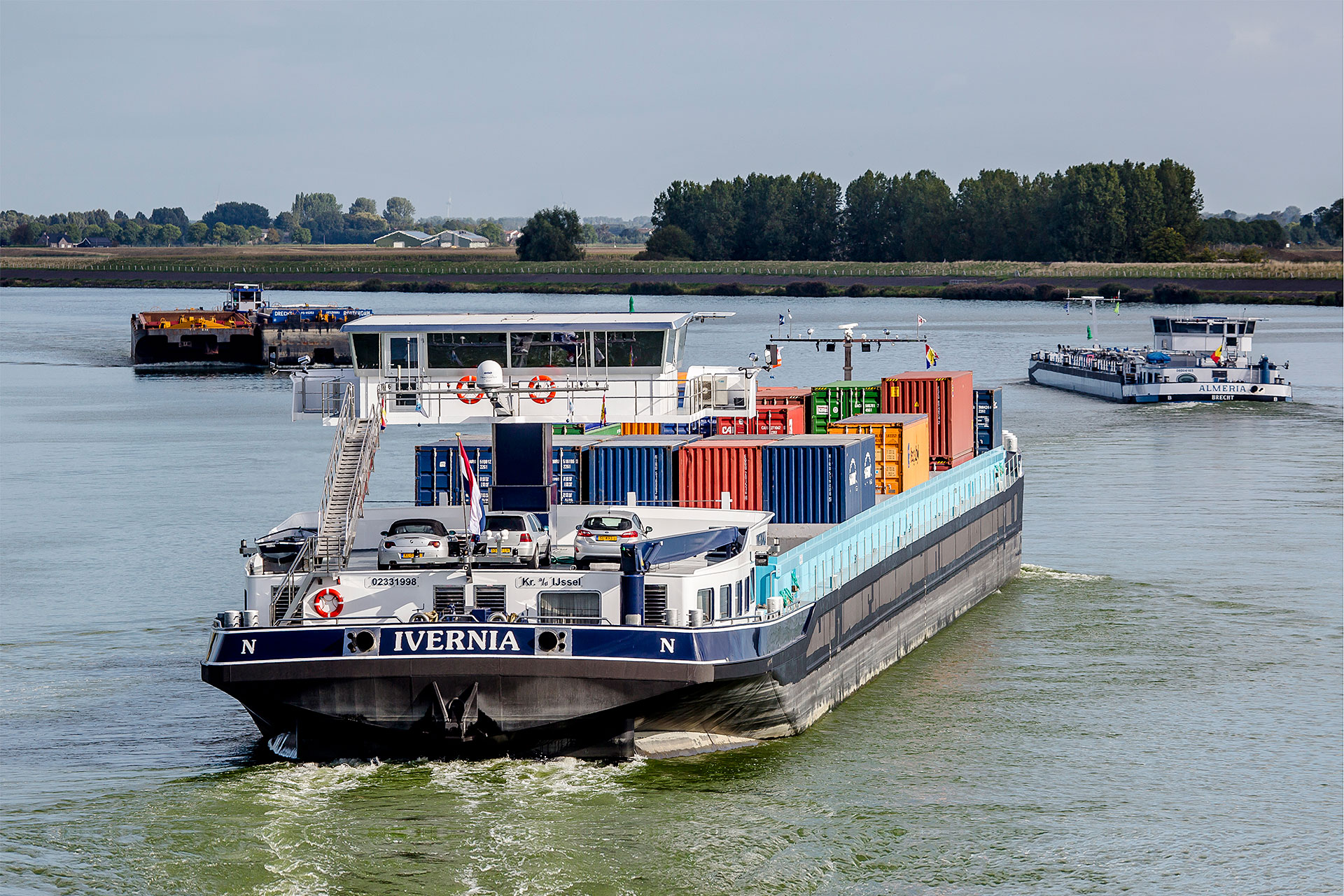 Inland vessel Iverna on river
